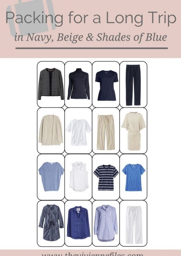 A LONG TRIP TO EUROPE – IN NAVY, BEIGE AND SHADES OF BLUE