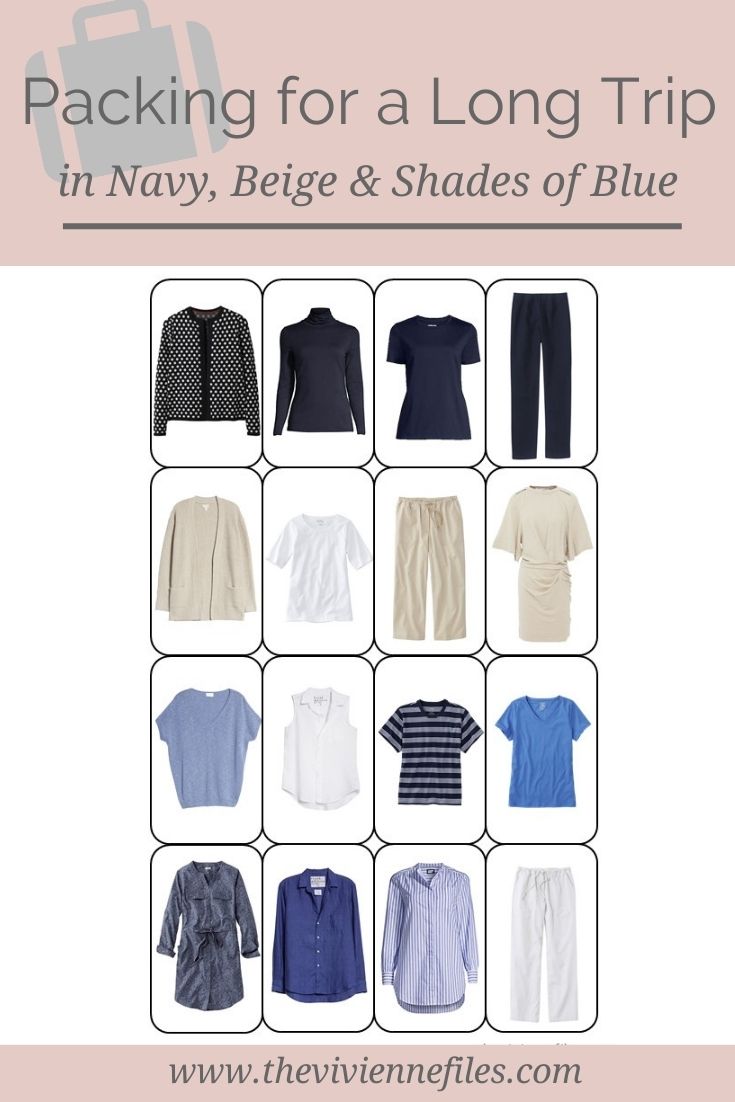 A LONG TRIP TO EUROPE – IN NAVY, BEIGE AND SHADES OF BLUE