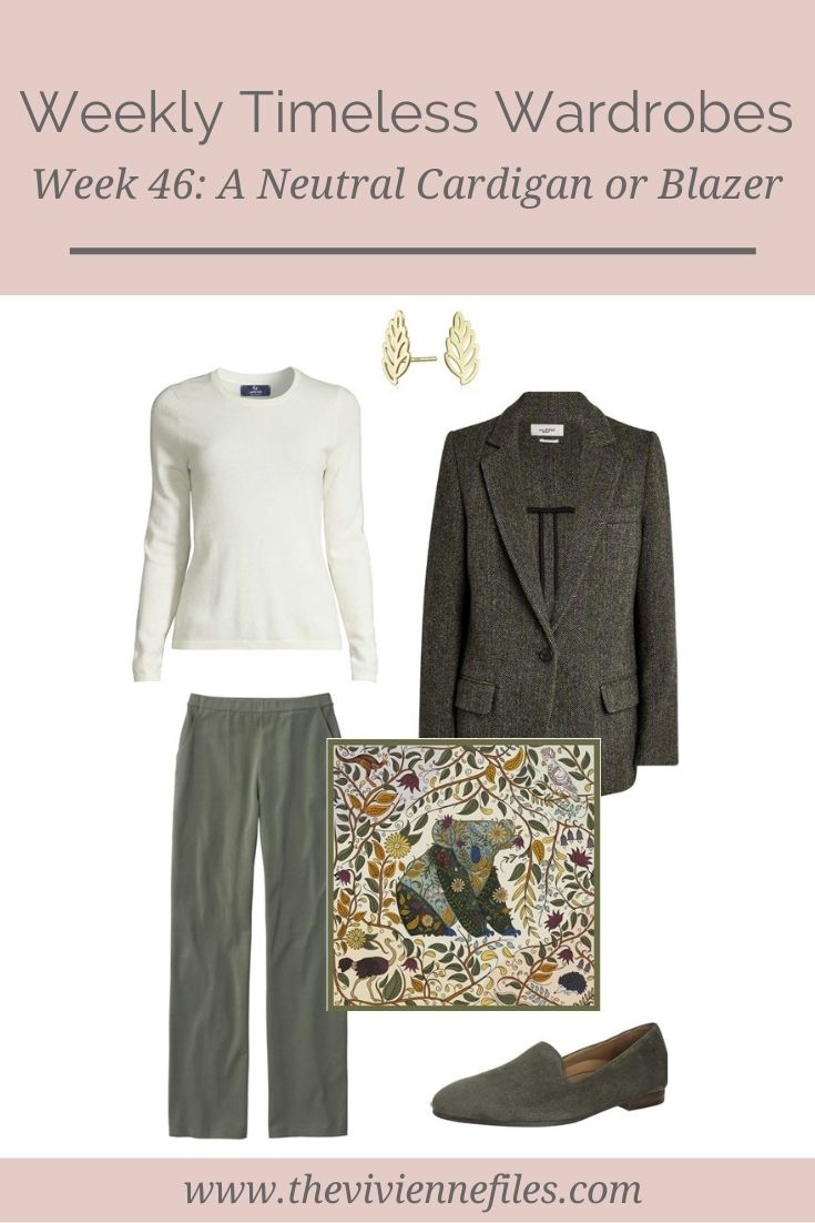 Weekly Timeless Wardrobe #46: A Neutral Cardigan or Blazer