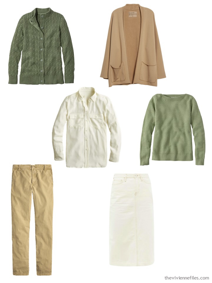 Olive Green Shirt with Sand Chinos