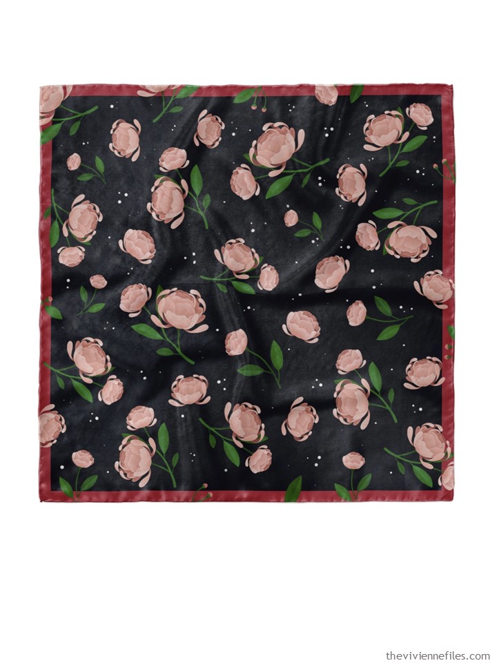 Start with a Scarf: Peonies Silk Scarf by Arlo Goods