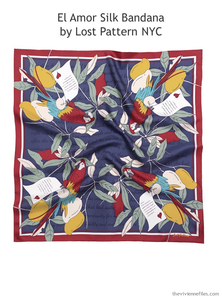 Version 1 Start with a Scarf – El Amor Silk Bandana by Lost Pattern NYC