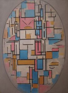 Mondrian Composition in Oval