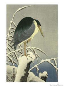 Ohara Koson - Heron in Snow