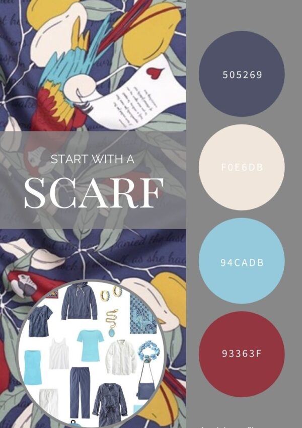 VERSION 3 START WITH A SCARF – EL AMOR SILK BANDANA BY LOST PATTERN NYC