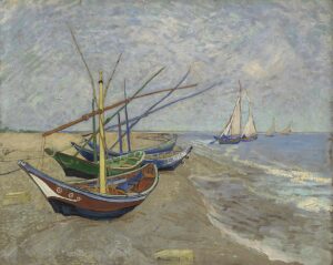 Vincent Van Gogh - Fishing Boats on the Beach at Saintes-Maries