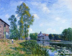 Alfred Sisley - The Loing at Moret in Summer