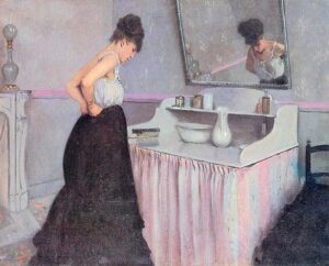 Woman at a Dressing Table - Gustav Caillebotte