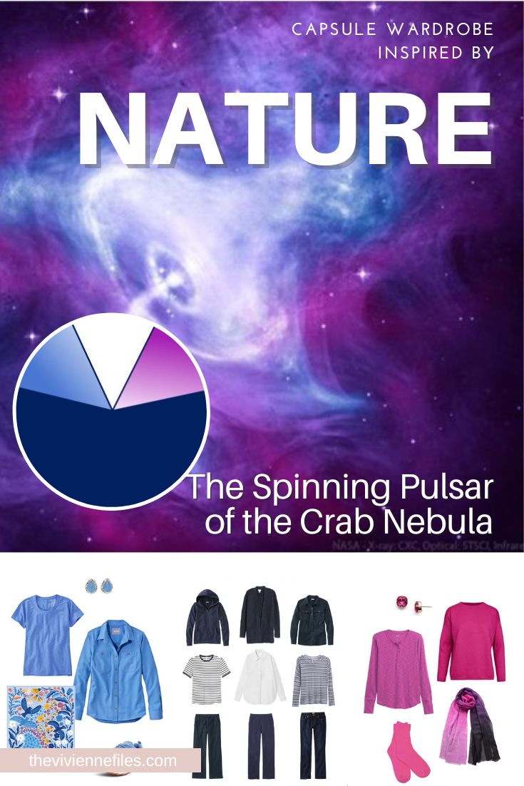 Capsule Wardobe inspired by The Spinning Pulsar of the Crab Nebula