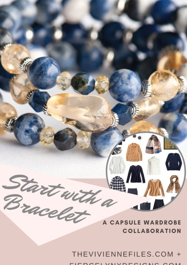 Build a capsule wardrobe starting with a bracelet in Navy and Gold