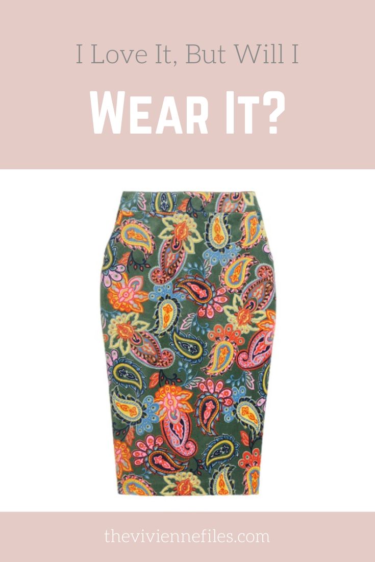 I Love It, But Will I Wear It? Boden Paisley Velvet Skirt