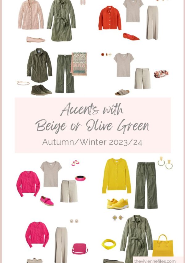Accent Colors to Wear With BeigeTaupe or Olive Green – Pantone New York AutumnWinter 2023