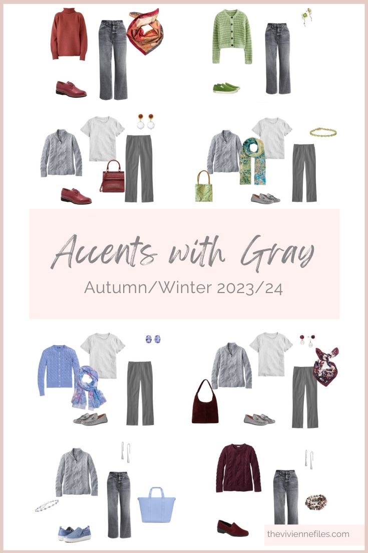 Accent Colors to Wear With Gray - Pantone New York AutumnWinter 2023