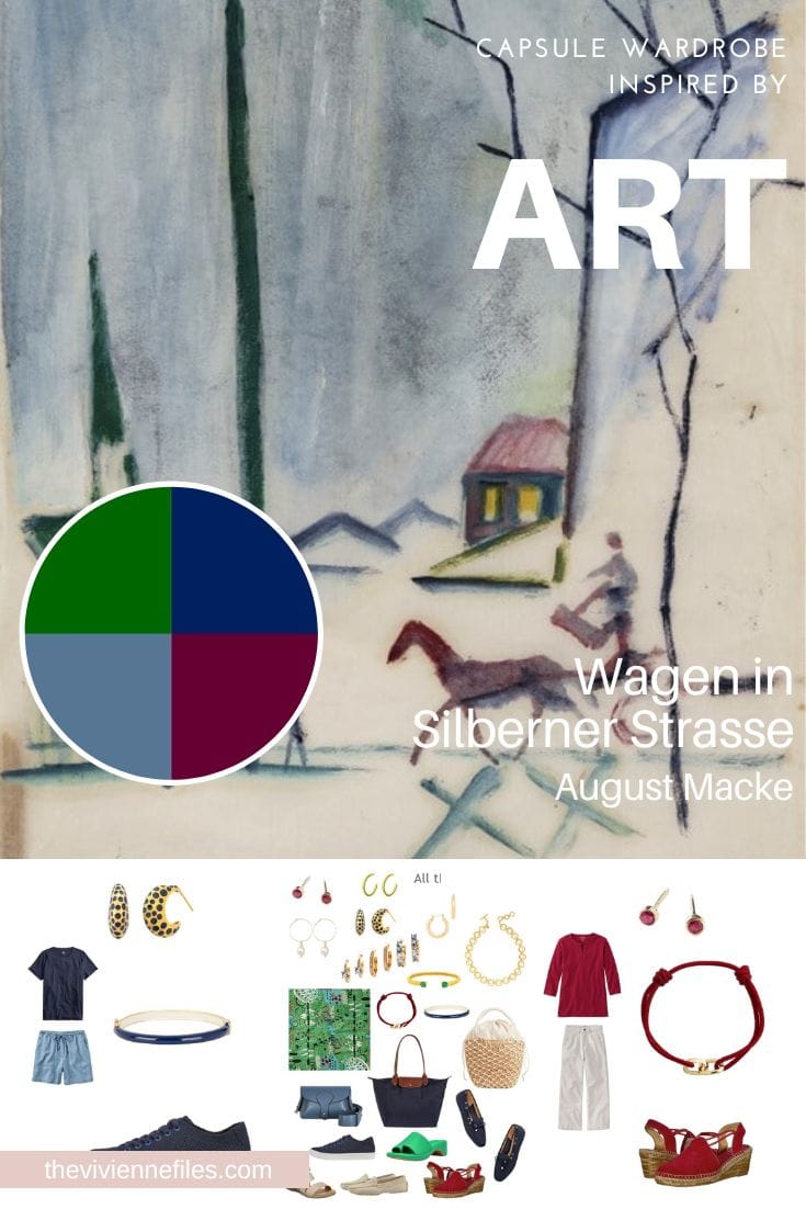 Build a Warm Weather Capsule Wardrobe by Starting with Art Accessories Wagen in Silberner Strasse by August Macke
