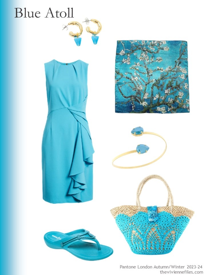 13. a Blue Atoll dress with accessories