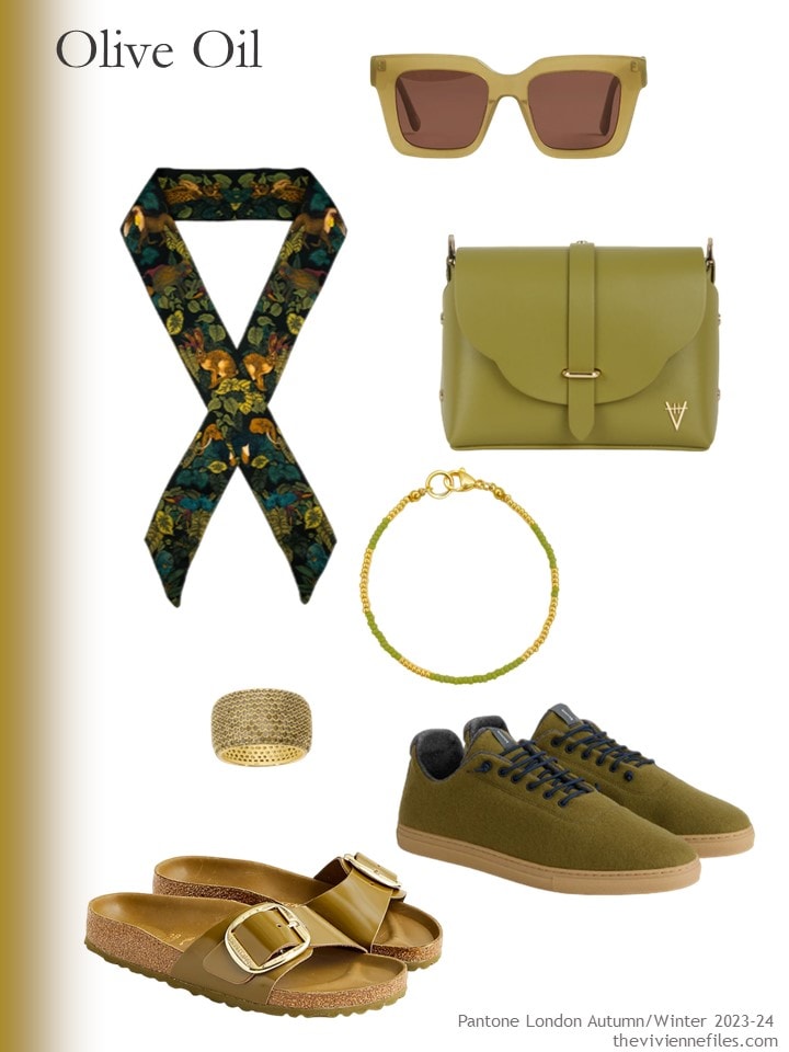 7. Accessory family in Olive Oil green
