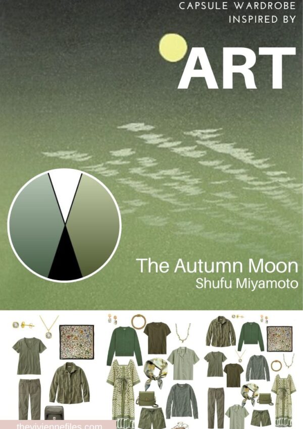 A Green Travel Capsule Wardrobe Start With Art - The Autumn Moon by Shufu Miyamoto