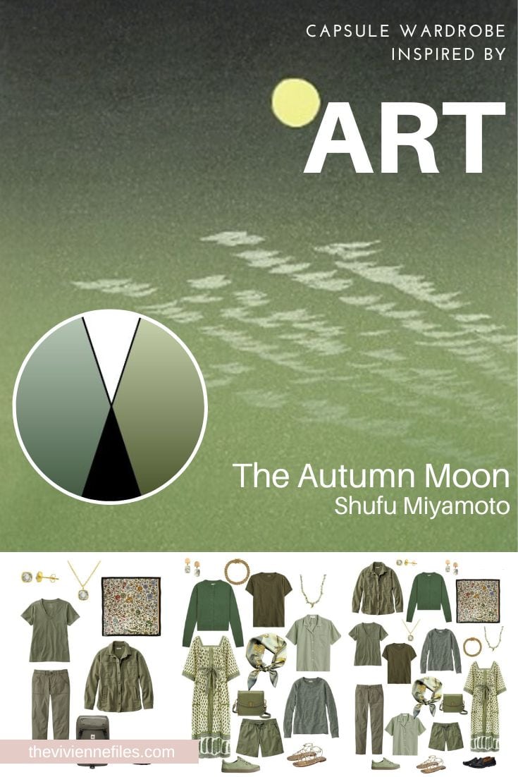 A Green Travel Capsule Wardrobe Start With Art - The Autumn Moon by Shufu Miyamoto
