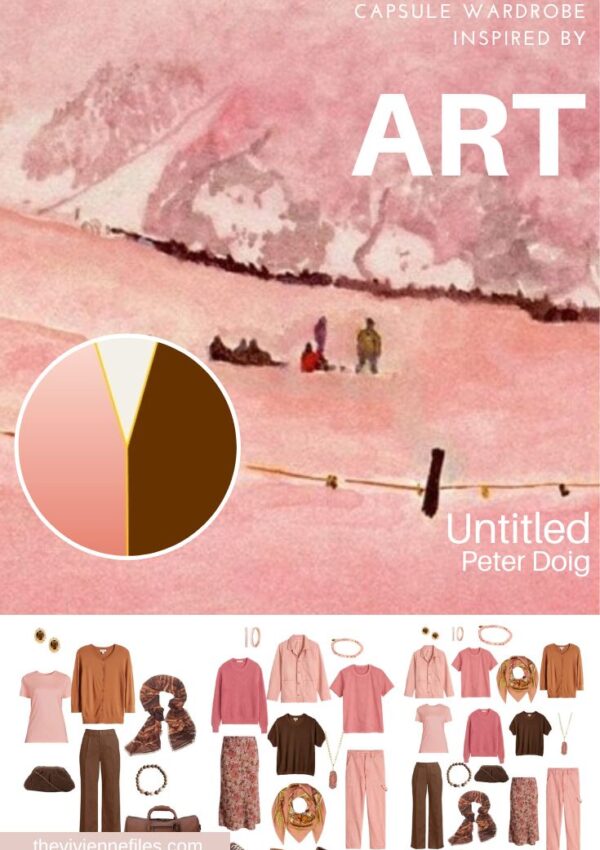 A Rosy Travel Capsule Wardrobe Start with Art - Untitled by Peter Doig