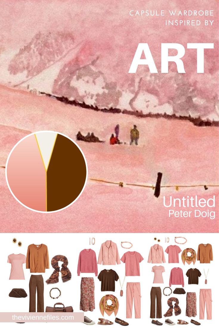 A Rosy Travel Capsule Wardrobe Start with Art - Untitled by Peter Doig