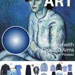A TRAVEL CAPSULE WARDROBE IN SHADES OF BLUE START WITH ART – WOMAN WITH CROSSED ARMS BY PICASSO