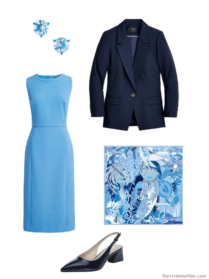 Blue Print Silk Scarf Outfits For Women (10 ideas & outfits)