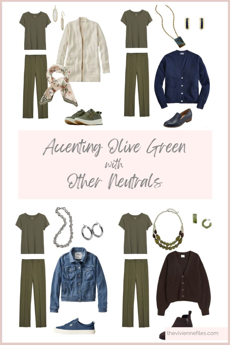 Accenting Olive Green with Other Neutrals