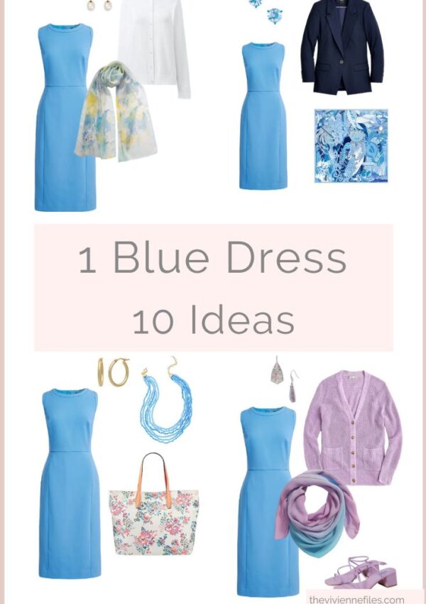 How to Wear a Blue Dress - 10 Ideas