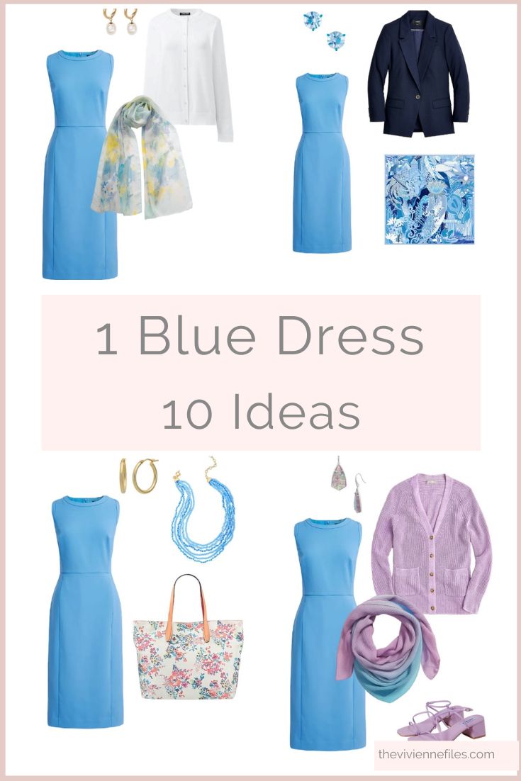 How to Wear a Blue Dress - 10 Ideas