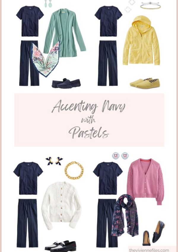 Accenting Navy with Pastels