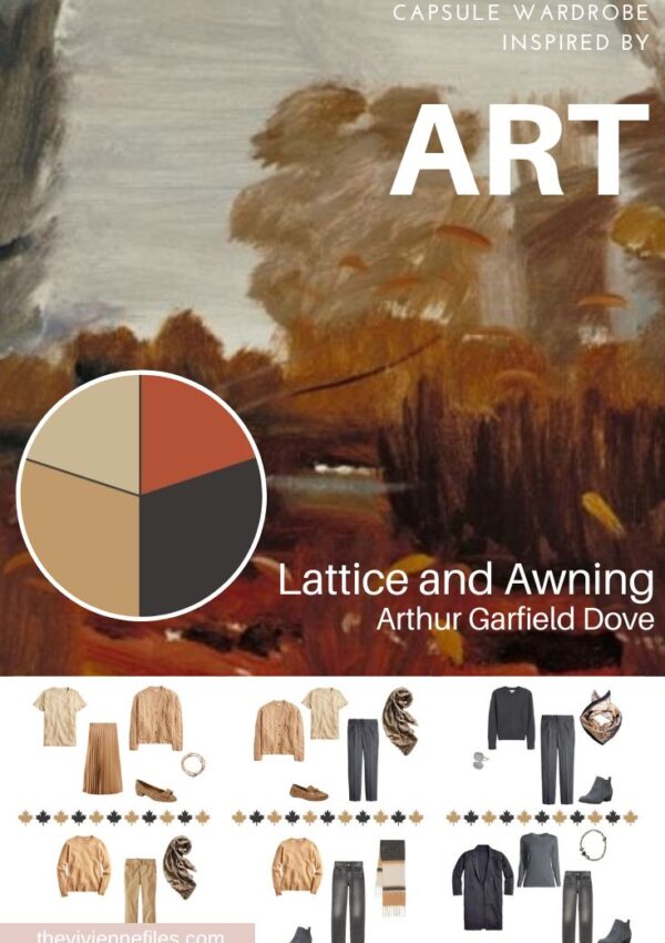 Building a 12-Piece Winter Wardrobe in Camel and Charcoal Grey - Start with Art: Damp Autumn by Ivon Hitchens