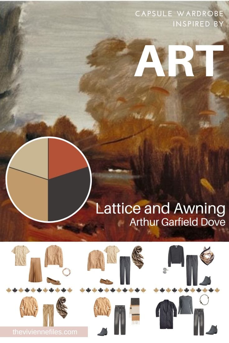 Building a 12-Piece Winter Wardrobe in Camel and Charcoal Grey - Start with Art: Damp Autumn by Ivon Hitchens