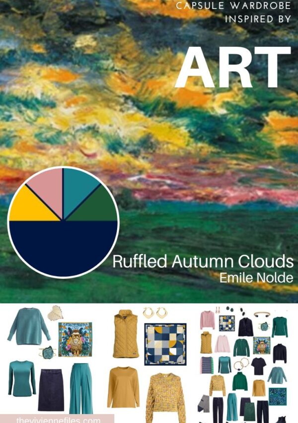 A Cool Weather Capsule Wardrobe - Start with Art Ruffled Autumn Clouds by Emile Nolde