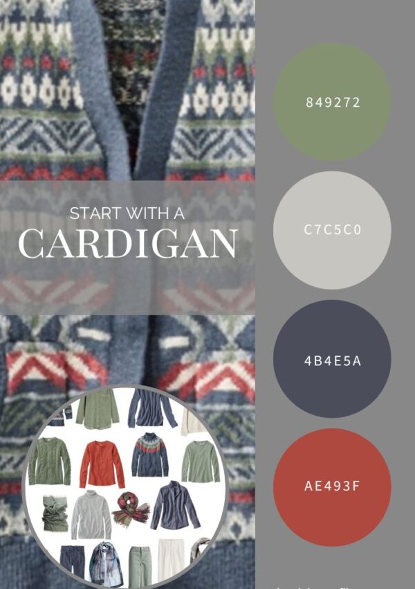 A Cool Weather Capsule Wardrobe - Start with a Fair Isle Cardigan