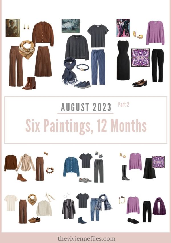 Three Capsule Wardrobes First Half of Six Paintings, 12 Months – August 2023 part 2