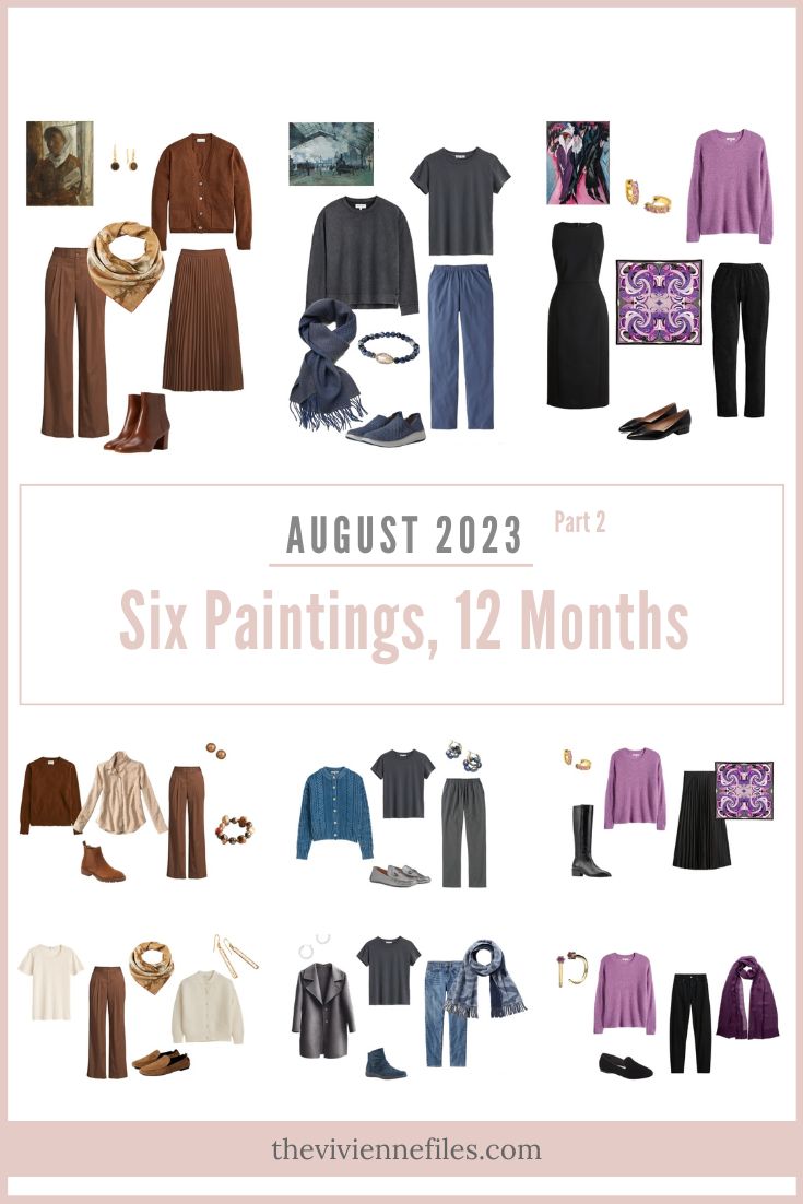 Three Capsule Wardrobes First Half of Six Paintings, 12 Months – August 2023 part 2