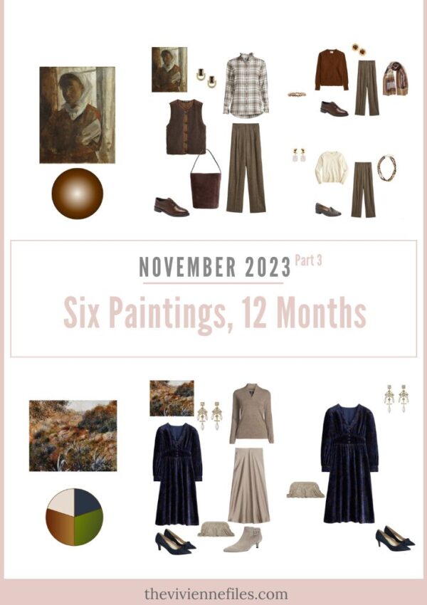 Another Pair of Capsule Wardrobes November Six Paintings – Twelve Months