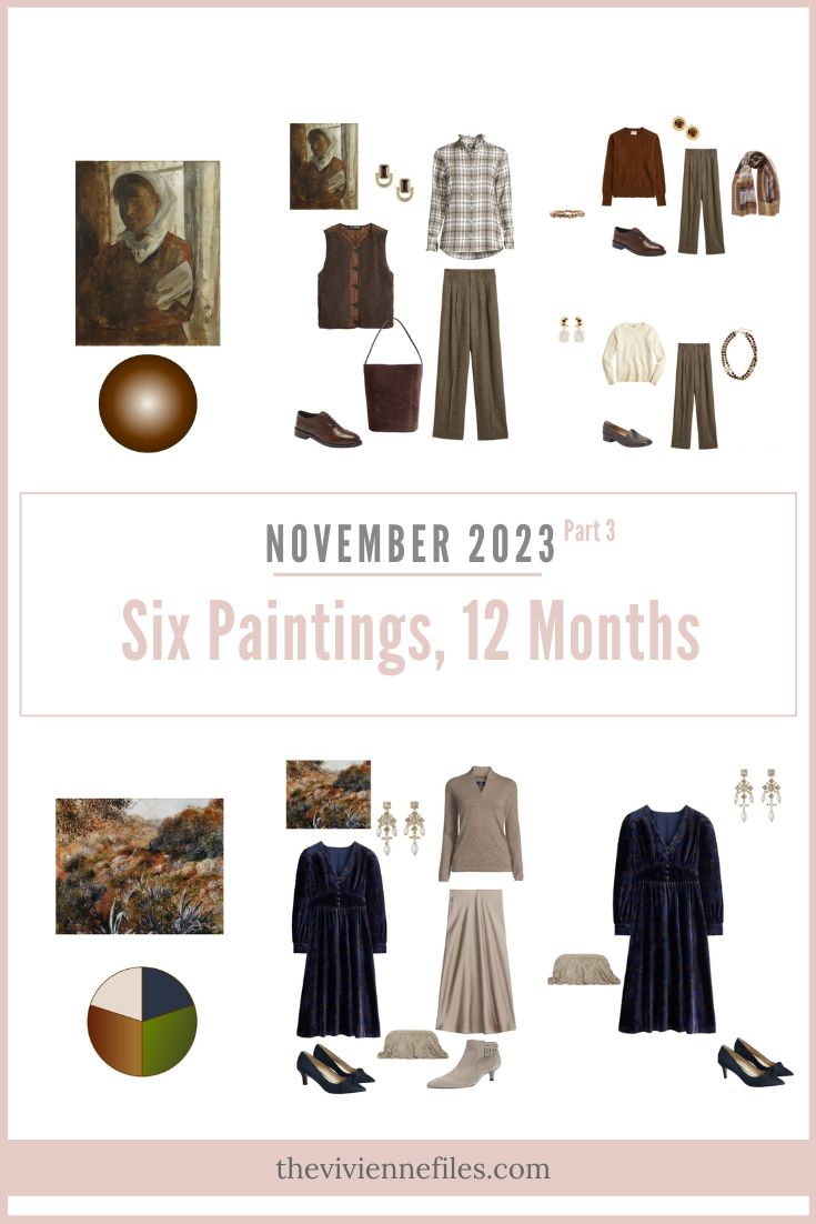 Another Pair of Capsule Wardrobes November Six Paintings – Twelve Months