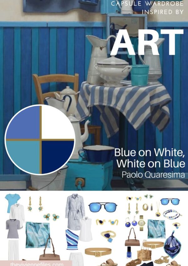 Do You Love Blue Adding Accessories to a Start with Art Wardrobe - Blue on White, White on Blue by Paolo Quaresima