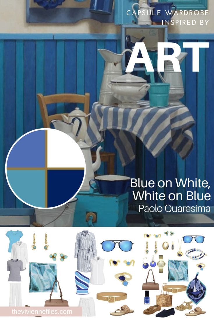 Do You Love Blue Adding Accessories to a Start with Art Wardrobe - Blue on White, White on Blue by Paolo Quaresima