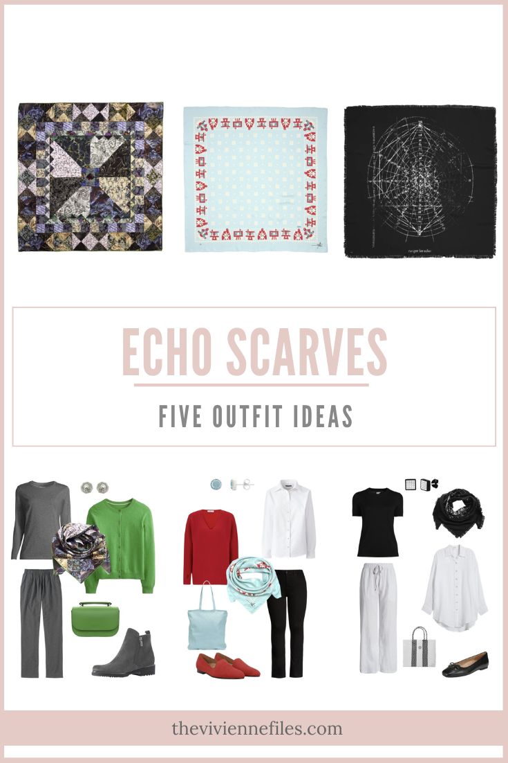 Five Outfit Ideas, based on Echo 100 Limited Edition scarves