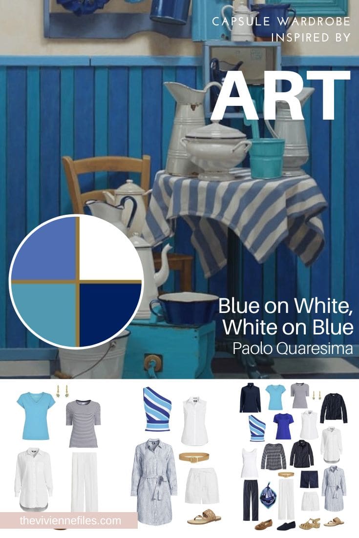 Need a Wardrobe Plan for Summer Start with Art - Blue on White, White on Blue by Paolo Quaresima