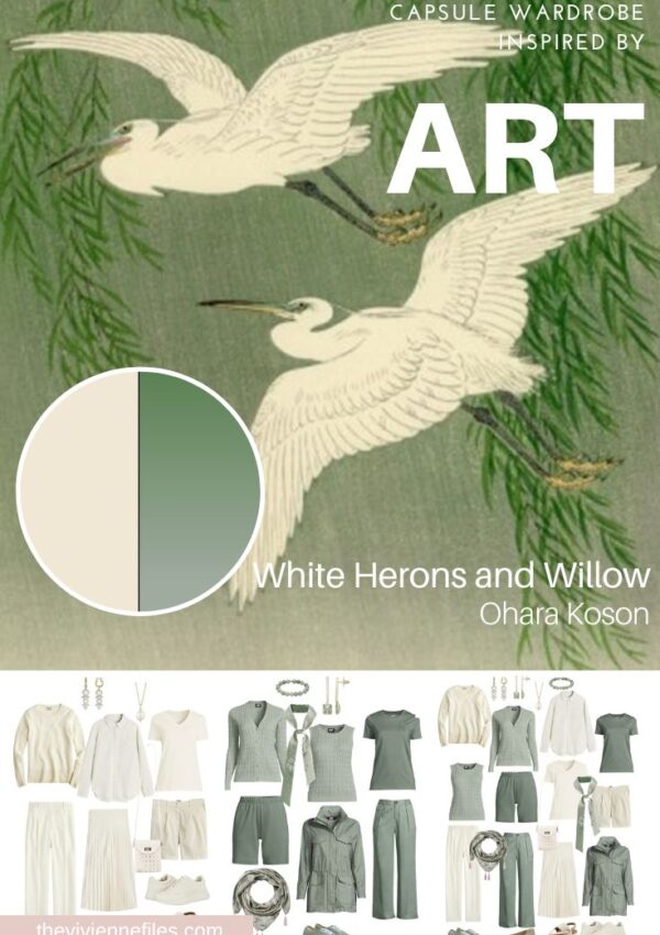 Are You REALLY Committed to an Accent Color Start with Art - White Herons and Willow by Ohara Koson