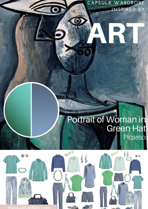 Like Green and Blue Together Start with Art - Portrait of Woman in Green Hat by Picasso