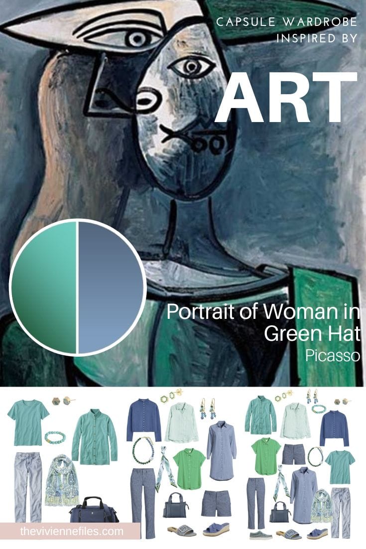 Like Green and Blue Together Start with Art - Portrait of Woman in Green Hat by Picasso