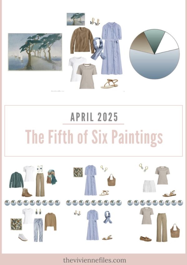 April 2025 Six Paintings – 12 Months #5 – Pines by the Sea by Bertha Lum