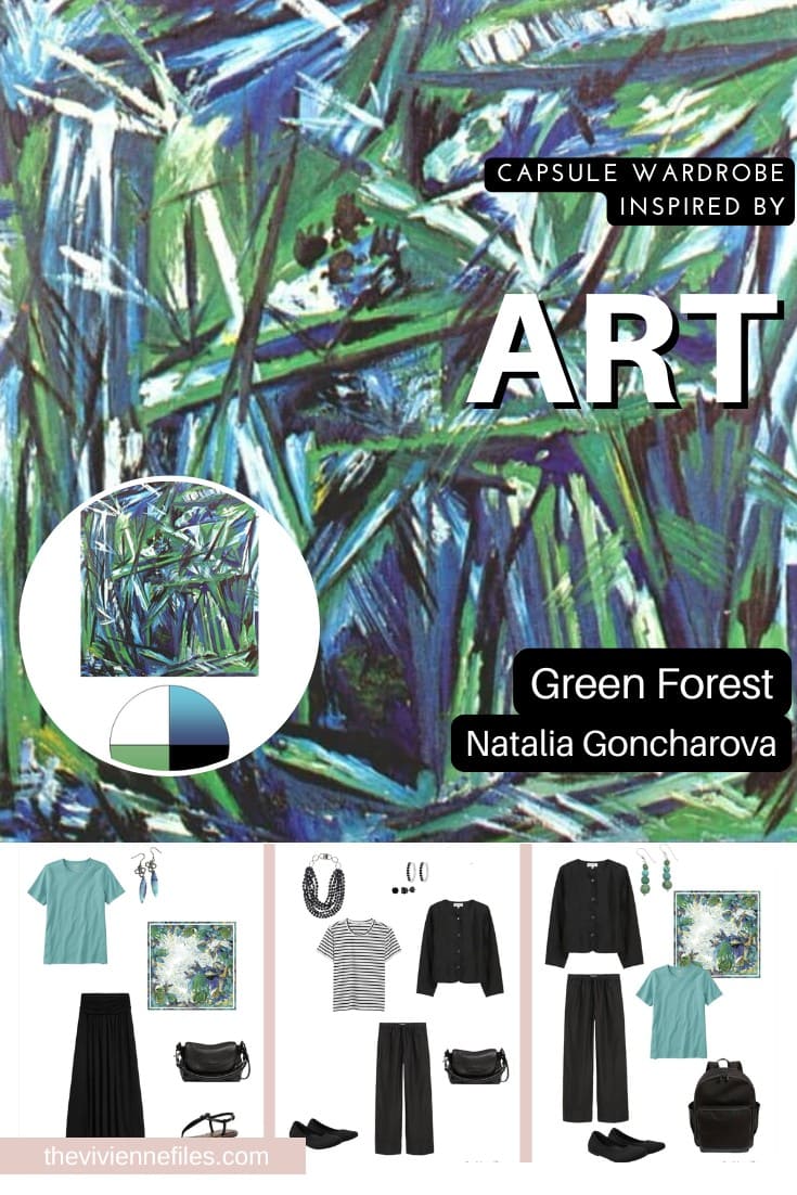 Love Black & White, but Crave Nature Start With Art - Green Forest by Natalia Goncharova