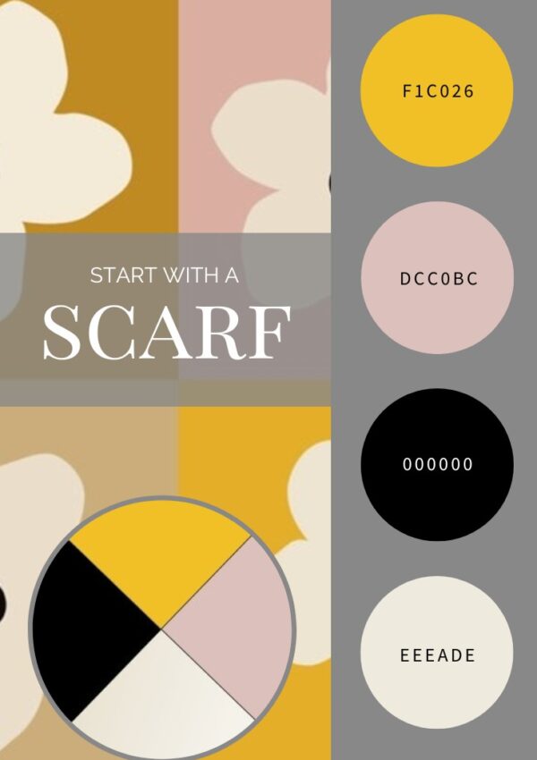 Want 2 Very Different Accent Colors Start With a Scarf Petal Pop Silk Scarf by Artifact.