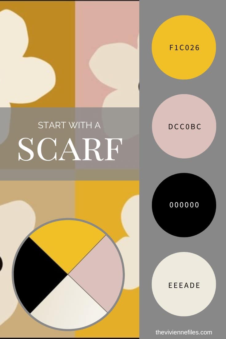 Want 2 Very Different Accent Colors Start With a Scarf Petal Pop Silk Scarf by Artifact.