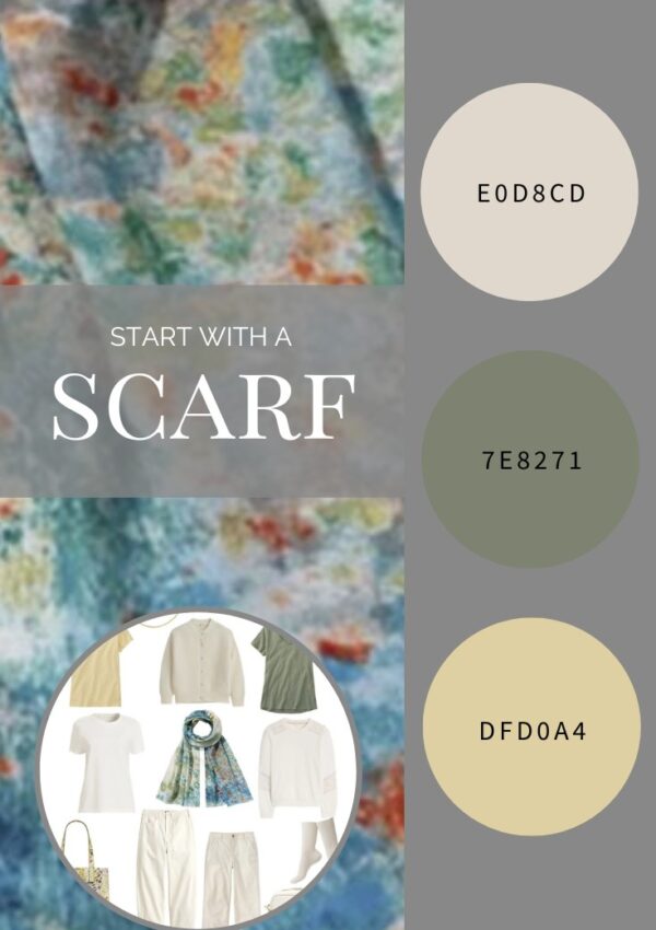 Warm Accent Colors Start With a Scarf Monet's Garden at Argenteuil from The Met Store